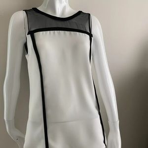 ALC sleeveless black and white top